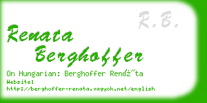 renata berghoffer business card